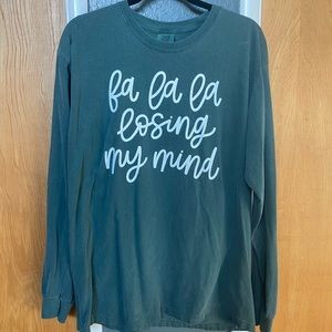 Holiday themed long sleeved t-shirt